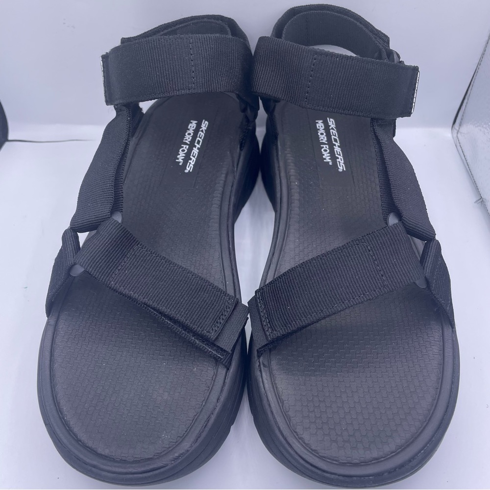 SKECHERS mens sport d’lux walker black sandals Size 12 - Picture 4 of 10